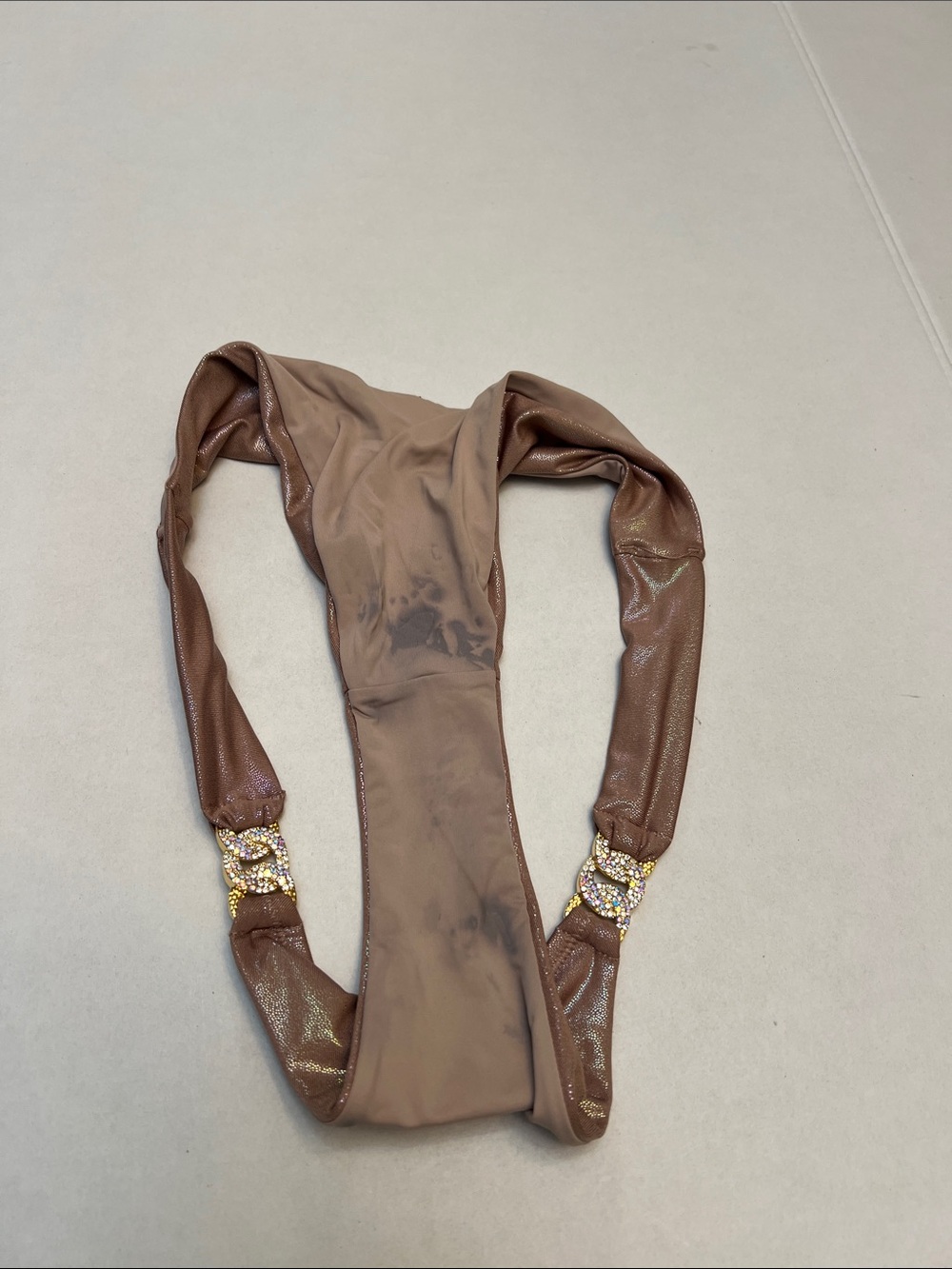 DOLCESSA TAUPE SHINE OPHIDIA METALLIC   BIKINI SET TOP MEDIUM BOTTOMS SMALL - Picture 12 of 15